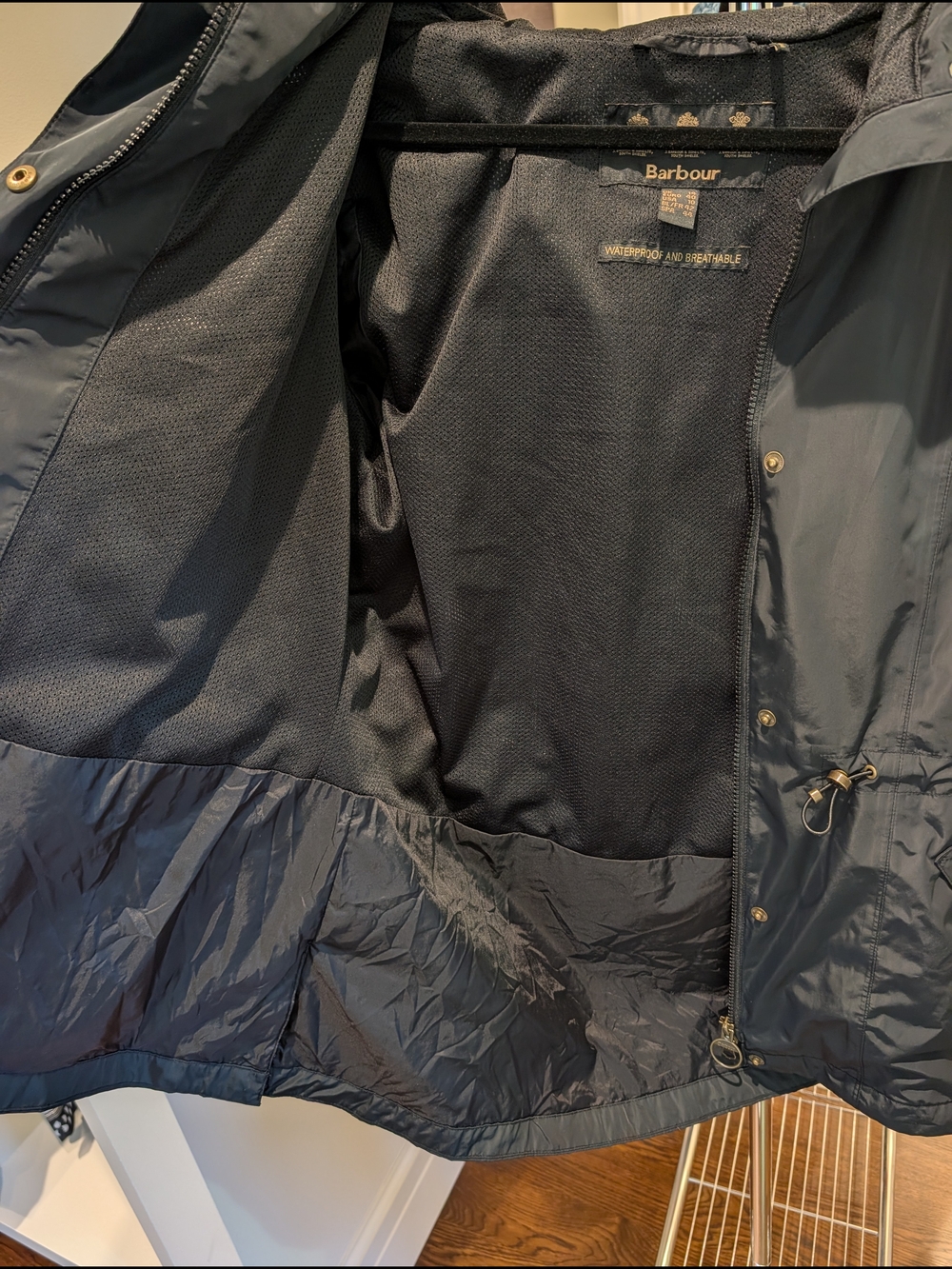Barbour Denstone Black Hooded Drawcord Utility Jacket - Picture 6 of 6